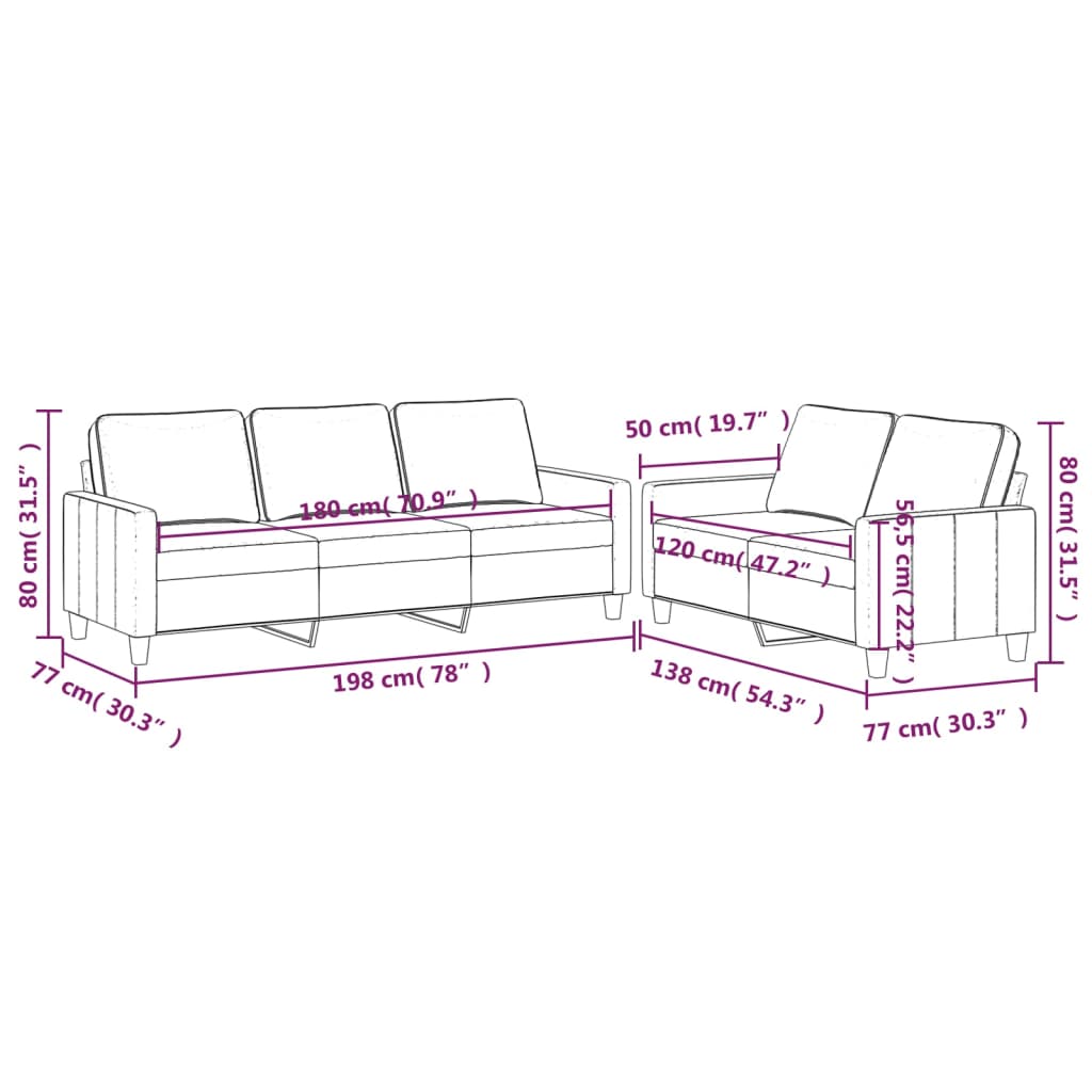 8721012064843_g_en_hd_5 vidaXL 2 Piece Sofa Set with Cushions Dark Grey Velvet - Image 7
