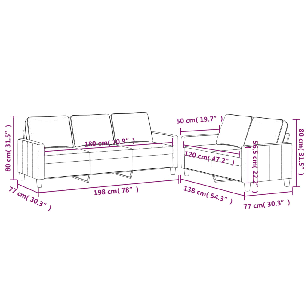 8721012064881_g_en_hd_5 vidaXL 2 Piece Sofa Set with Cushions Black Velvet - Image 7