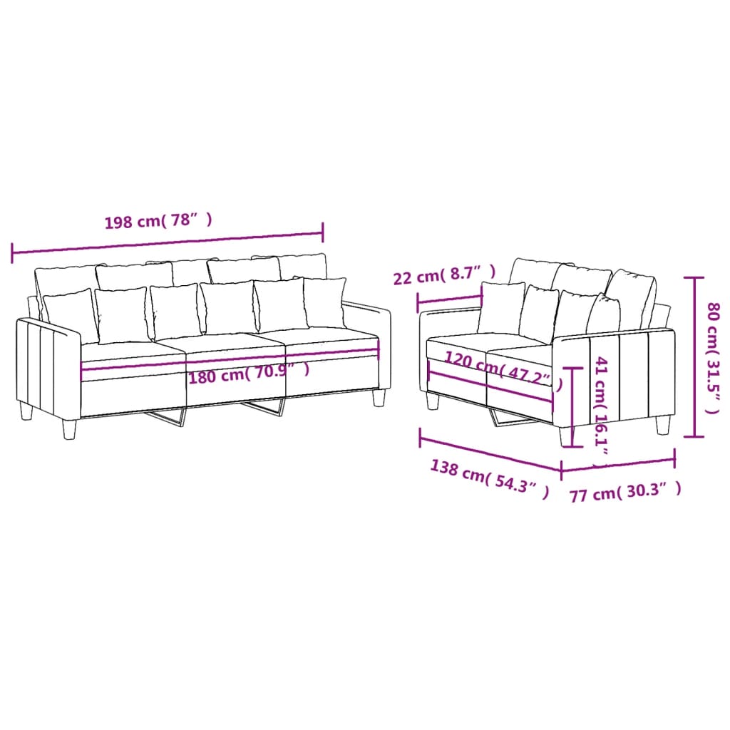 8721012066328_g_en_hd_5 vidaXL 2 Piece Sofa Set with Cushions Dark Grey Fabric - Image 7