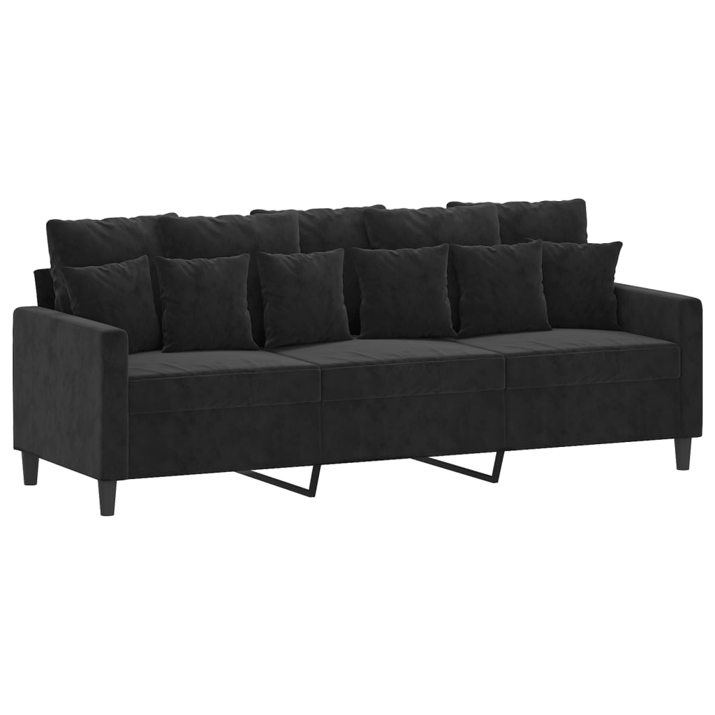 8721012066922_g_en_hd_2 vidaXL 2 Piece Sofa Set with Cushions Black Velvet - Image 4