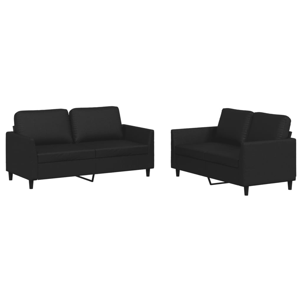 8721012067172_a_en_hd_1 vidaXL 2 Piece Sofa Set with Cushions Black Faux Leather - Image 2