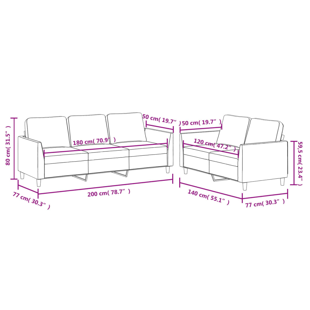 8721012067318_g_en_hd_5 vidaXL 2 Piece Sofa Set with Cushions Cappuccino Faux Leather - Image 7
