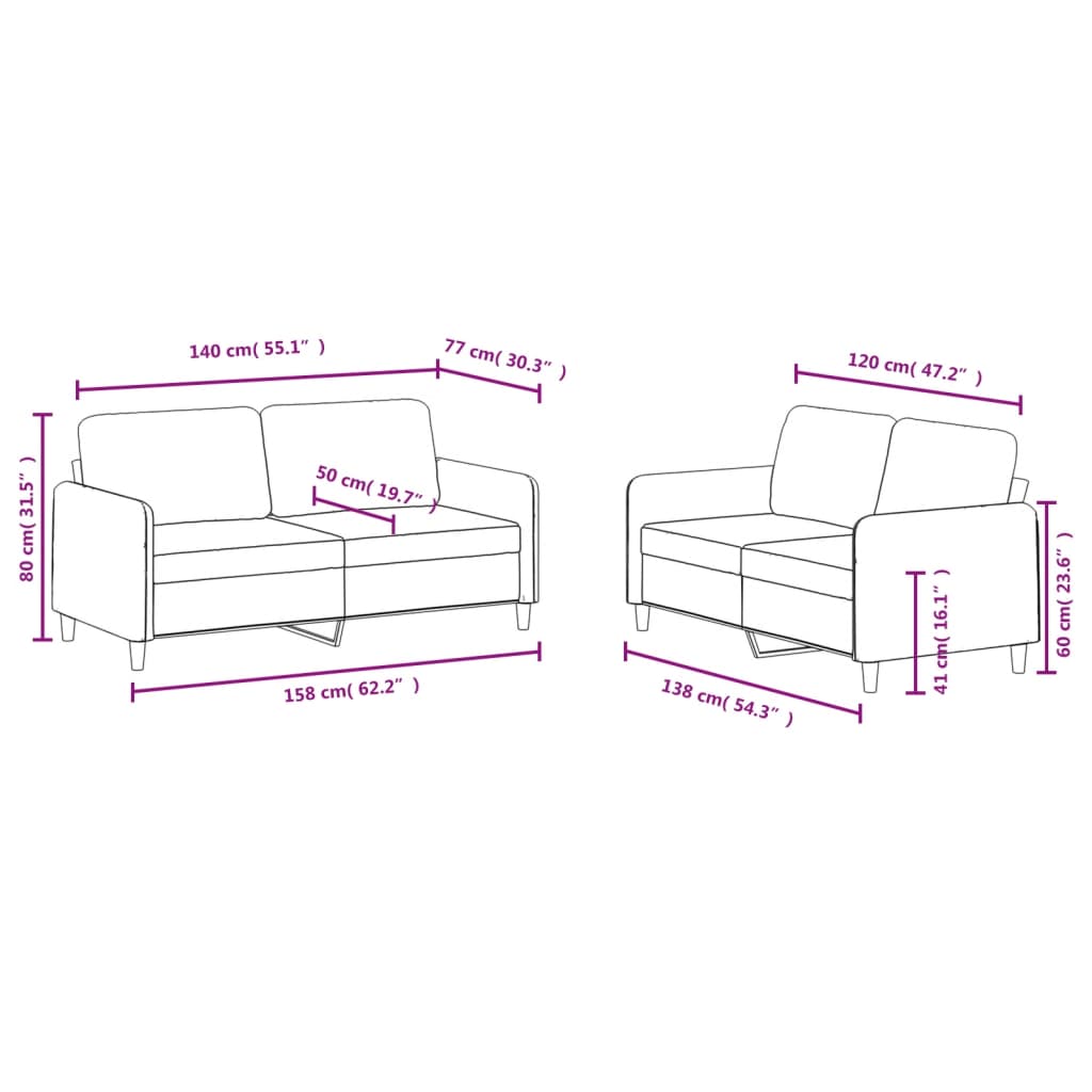 8721012069428_g_en_hd_5 vidaXL 2 Piece Sofa Set Dark Grey Velvet - Image 7