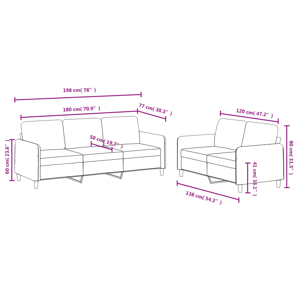 8721012069862_g_en_hd_5 vidaXL 2 Piece Sofa Set Black Velvet - Image 7