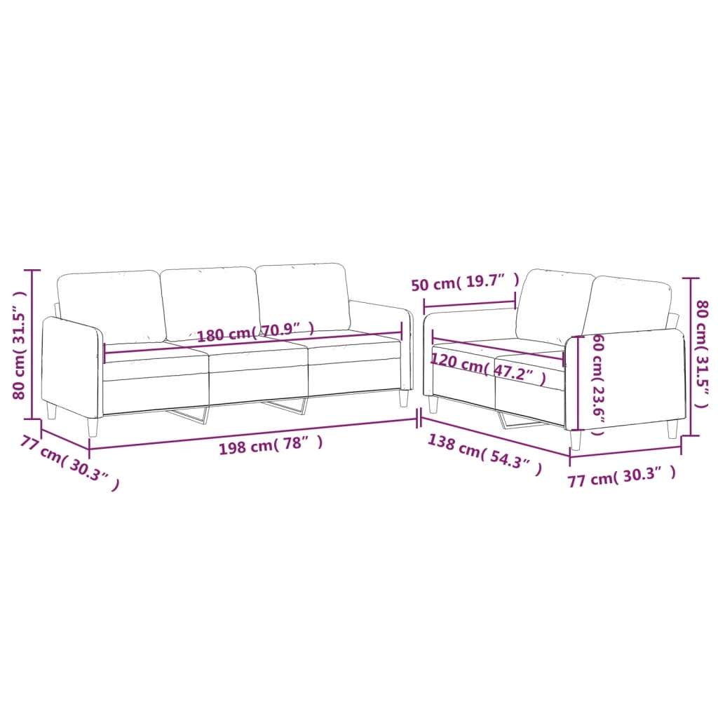 8721012070868_g_en_hd_5 vidaXL 2 Piece Sofa Set with Cushions Dark Grey Fabric - Image 7