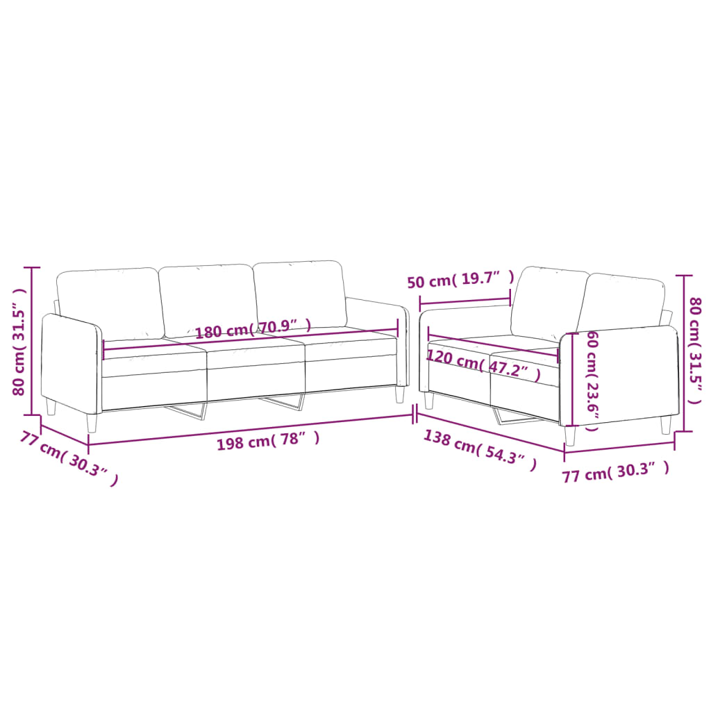 8721012070899_g_en_hd_5 vidaXL 2 Piece Sofa Set with Cushions Black Fabric - Image 7
