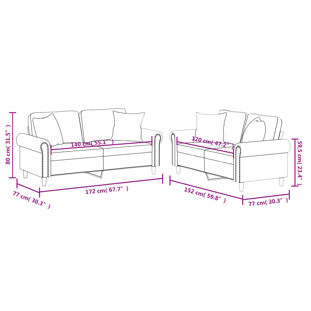 8721012071278_g_en_hd_6 vidaXL 2 Piece Sofa Set with Pillows Black Faux Leather - Image 8