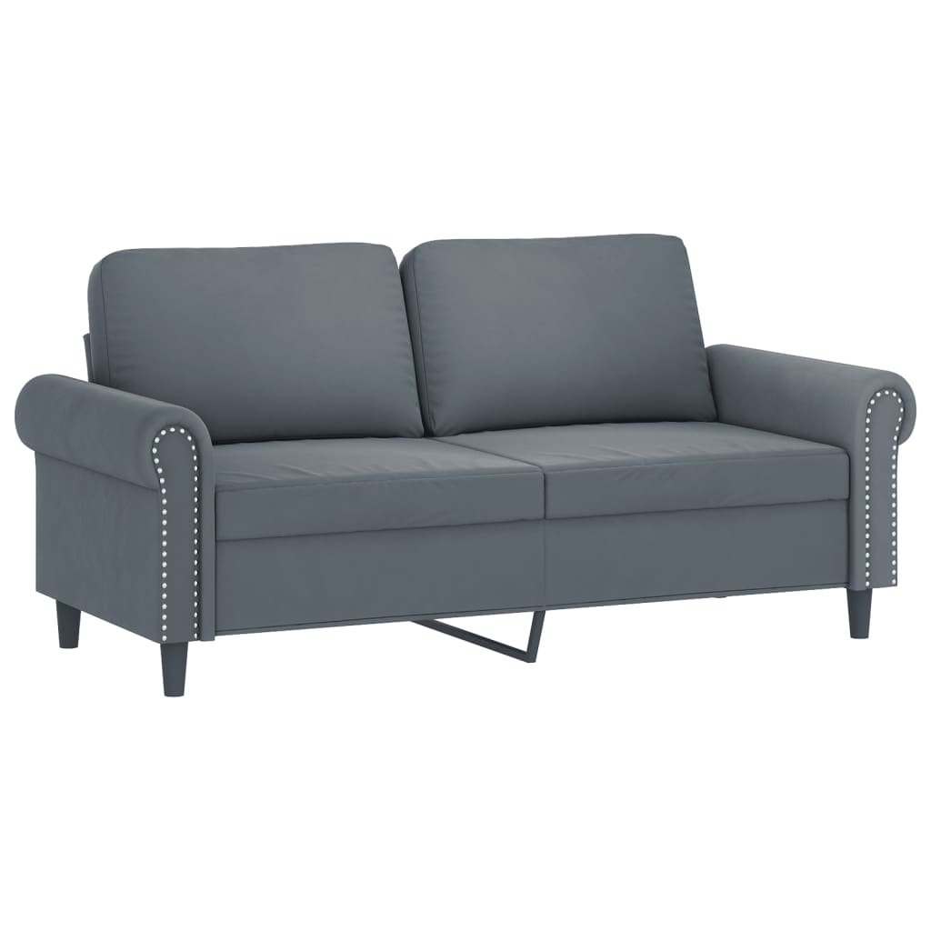 8721012071780_g_en_hd_2 vidaXL 2 Piece Sofa Set with Cushions Dark Grey Velvet - Image 4