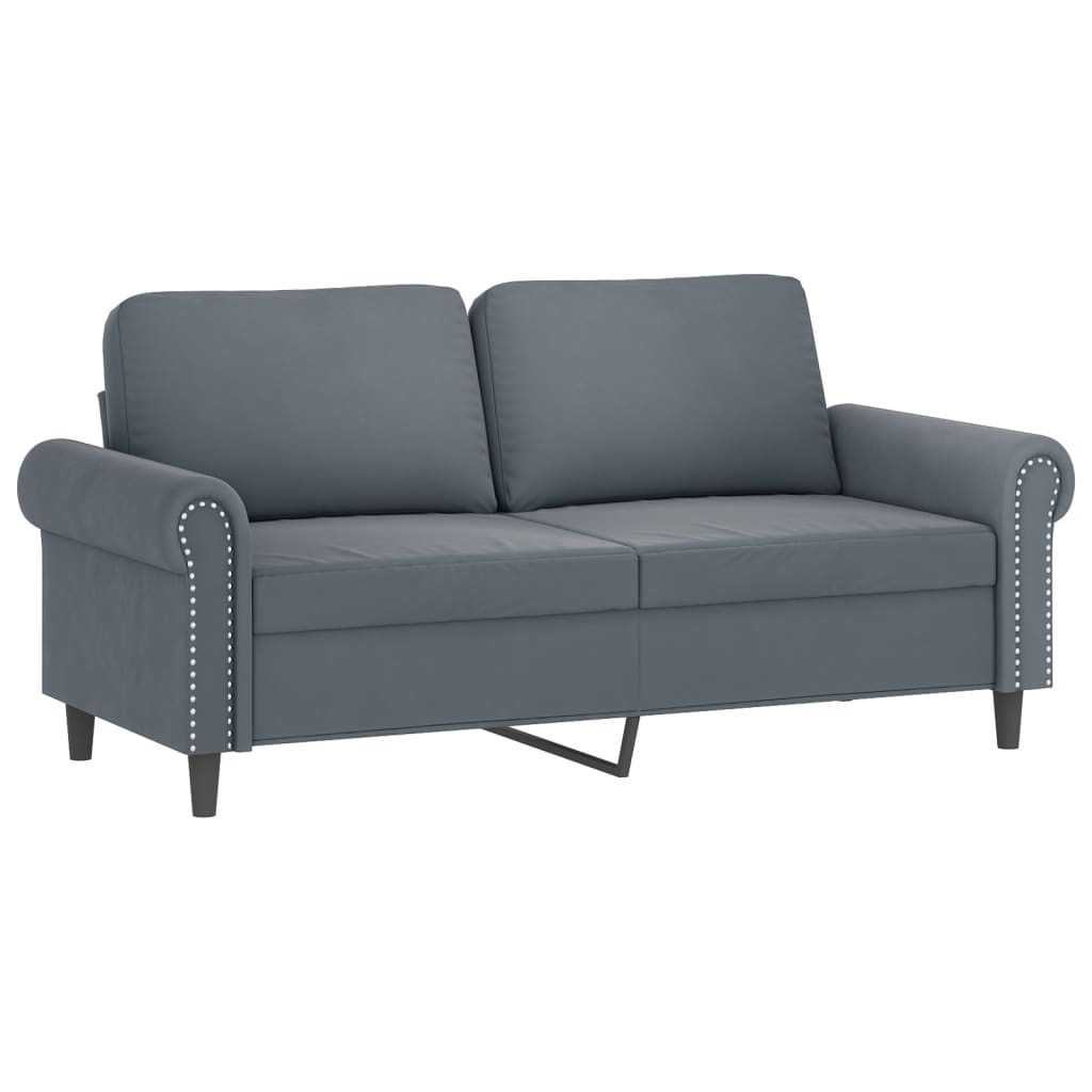 8721012071988_g_en_hd_2 vidaXL 2 Piece Sofa Set with Pillows Dark Grey Velvet - Image 4