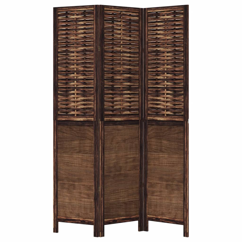 8721012073982_g_en_hd_2 vidaXL Room Divider 3 Panels Dark Brown Solid Wood Paulownia - Image 4