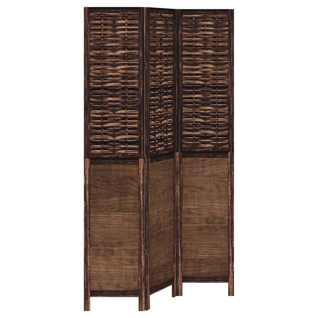 8721012073999_a_en_hd_1 vidaXL Room Divider 3 Panels Dark Brown Solid Wood Paulownia - Image 2