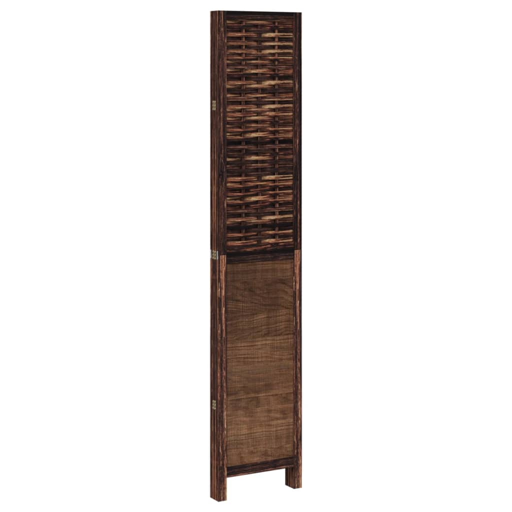 8721012074033_g_en_hd_3 vidaXL Room Divider 4 Panels Dark Brown Solid Wood Paulownia - Image 5