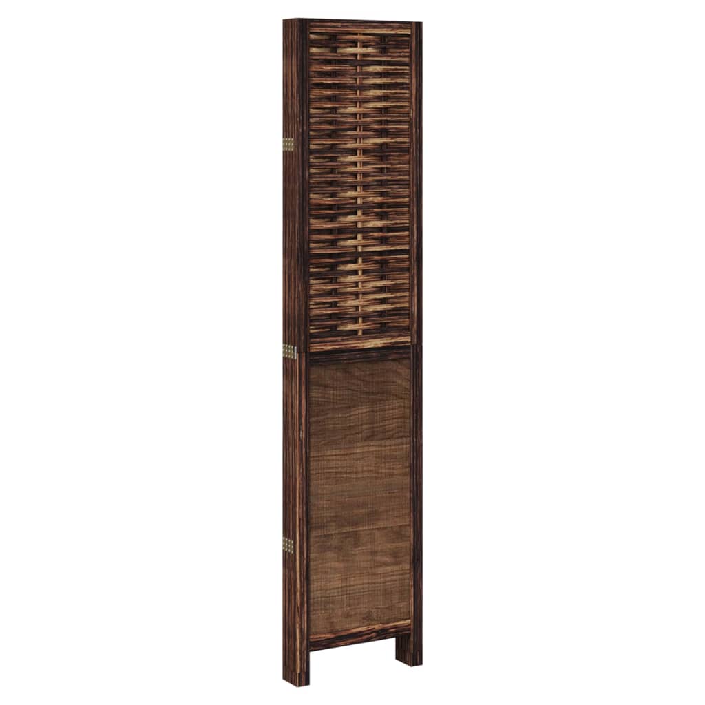 8721012074064_g_en_hd_3 vidaXL Room Divider 5 Panels Dark Brown Solid Wood Paulownia - Image 5