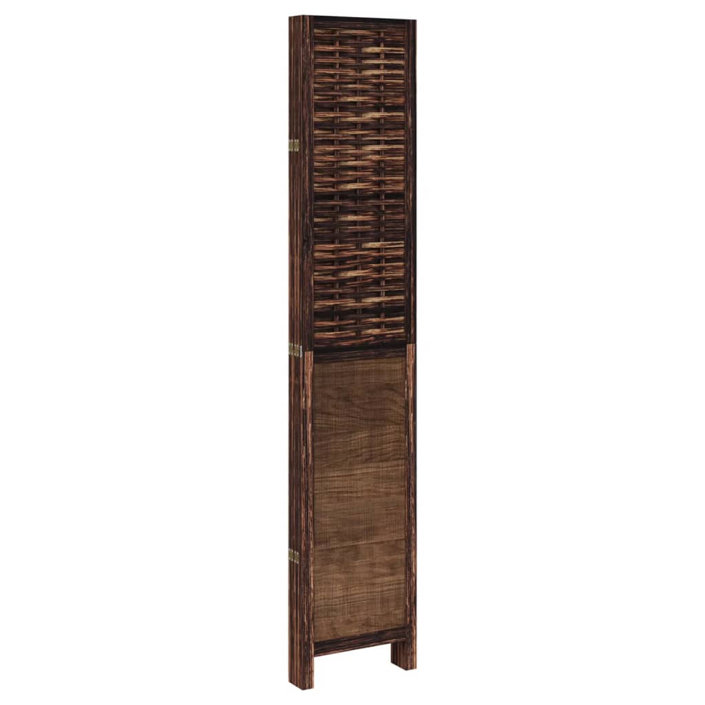 8721012074071_g_en_hd_3 vidaXL Room Divider 5 Panels Dark Brown Solid Wood Paulownia - Image 5