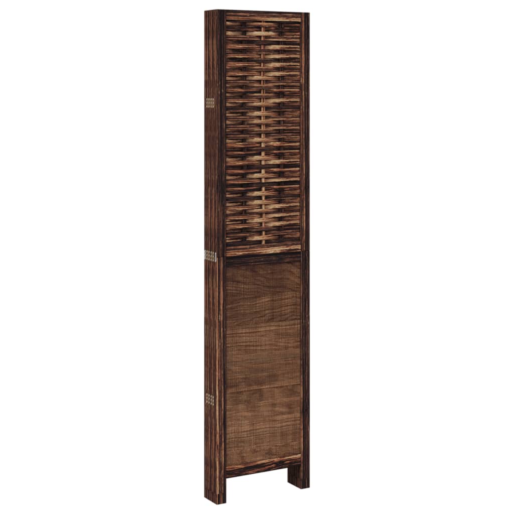 8721012074101_g_en_hd_3 vidaXL Room Divider 6 Panels Dark Brown Solid Wood Paulownia - Image 5