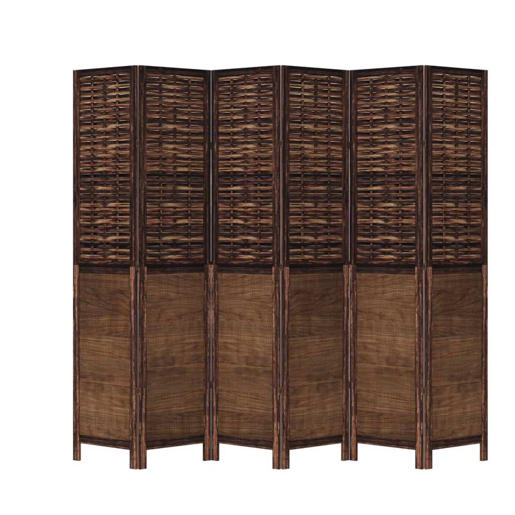 8721012074118_g_en_hd_2 vidaXL Room Divider 6 Panels Dark Brown Solid Wood Paulownia - Image 4