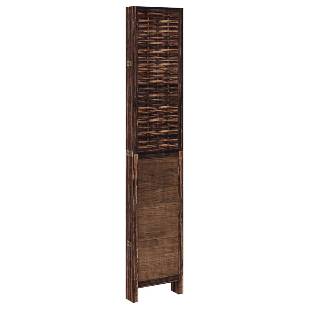 8721012074118_g_en_hd_3 vidaXL Room Divider 6 Panels Dark Brown Solid Wood Paulownia - Image 5