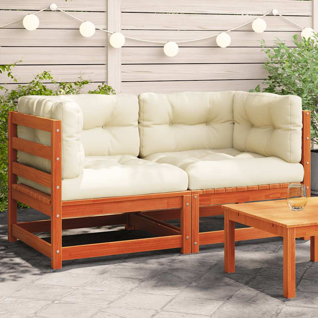 8721012078192_m_en_hd_1 vidaXL Garden Sofas Corner with Cushions 2 pcs Wax Brown Solid Wood Pine - Image 1