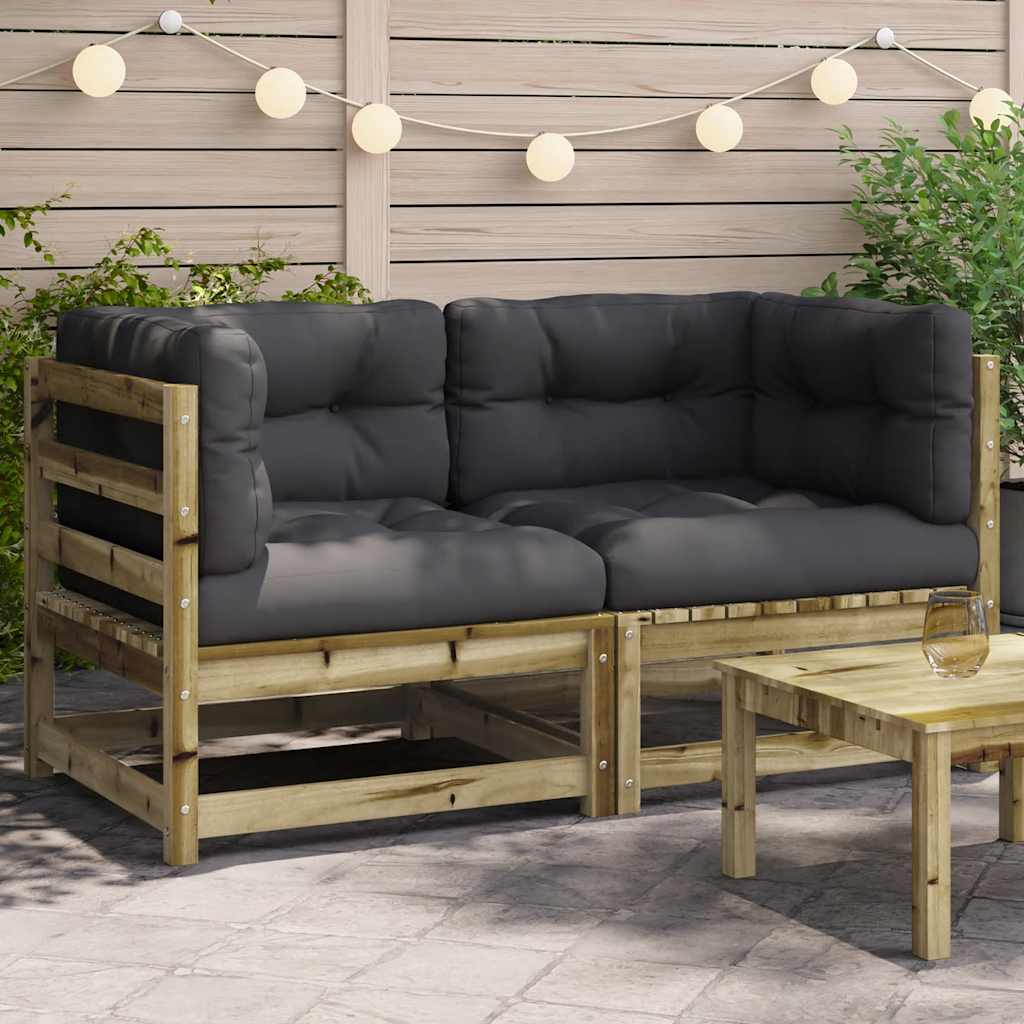 8721012078215_m_en_hd_1 vidaXL Garden Sofas Corner with Cushions 2 pcs Impregnated Wood Pine - Image 1
