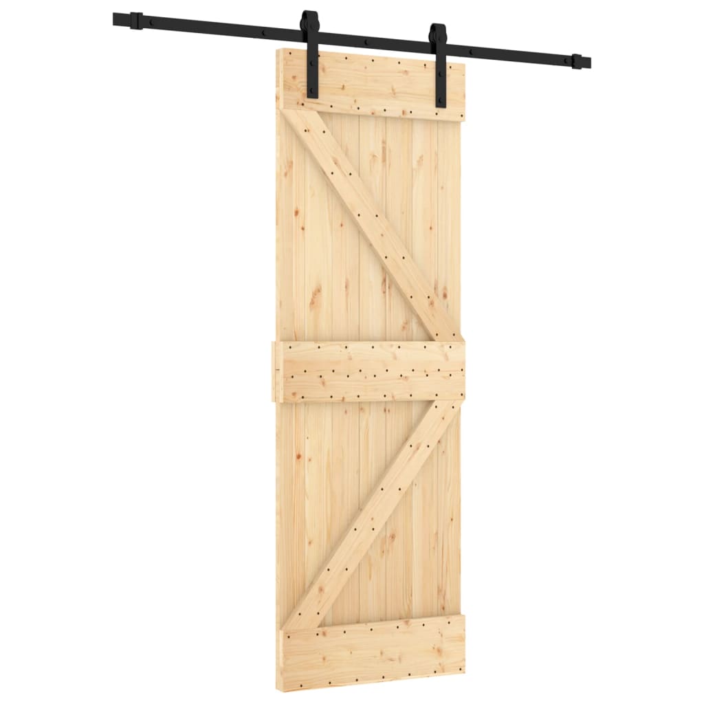 8721012080249_a_en_hd_1 vidaXL Sliding Door with Hardware Set 70x210 cm Solid Wood Pine - Image 2