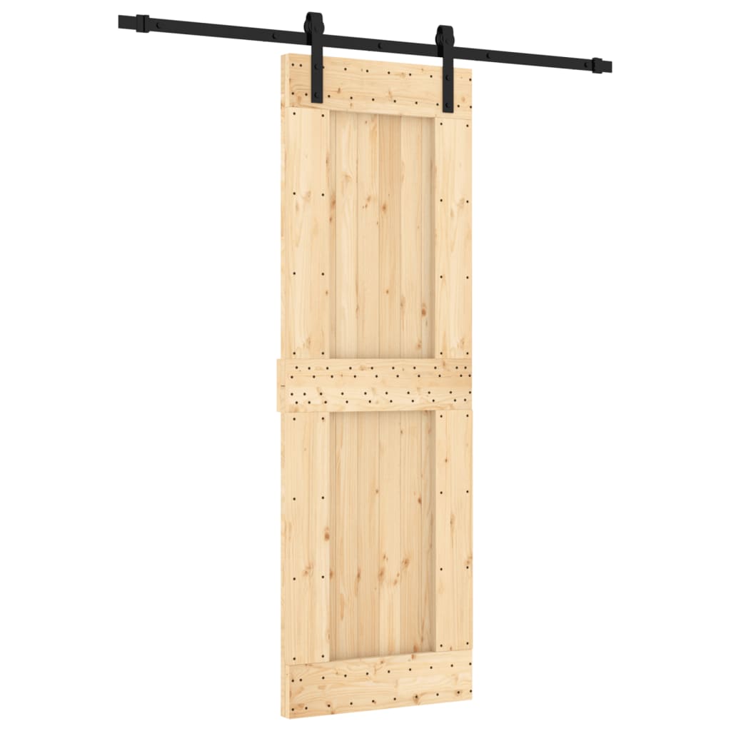 8721012080300_a_en_hd_1 vidaXL Sliding Door with Hardware Set 70x210 cm Solid Wood Pine - Image 2