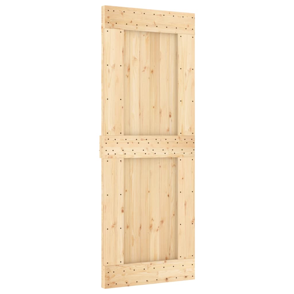 8721012080317_g_en_hd_1 vidaXL Sliding Door with Hardware Set 80x210 cm Solid Wood Pine - Image 3