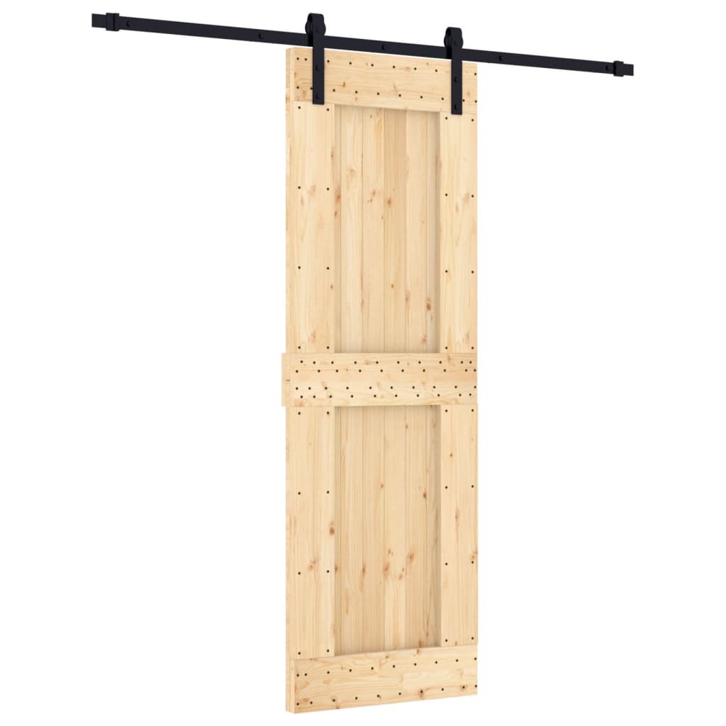 8721012080478_a_en_hd_1 vidaXL Sliding Door with Hardware Set 70x210 cm Solid Wood Pine - Image 2