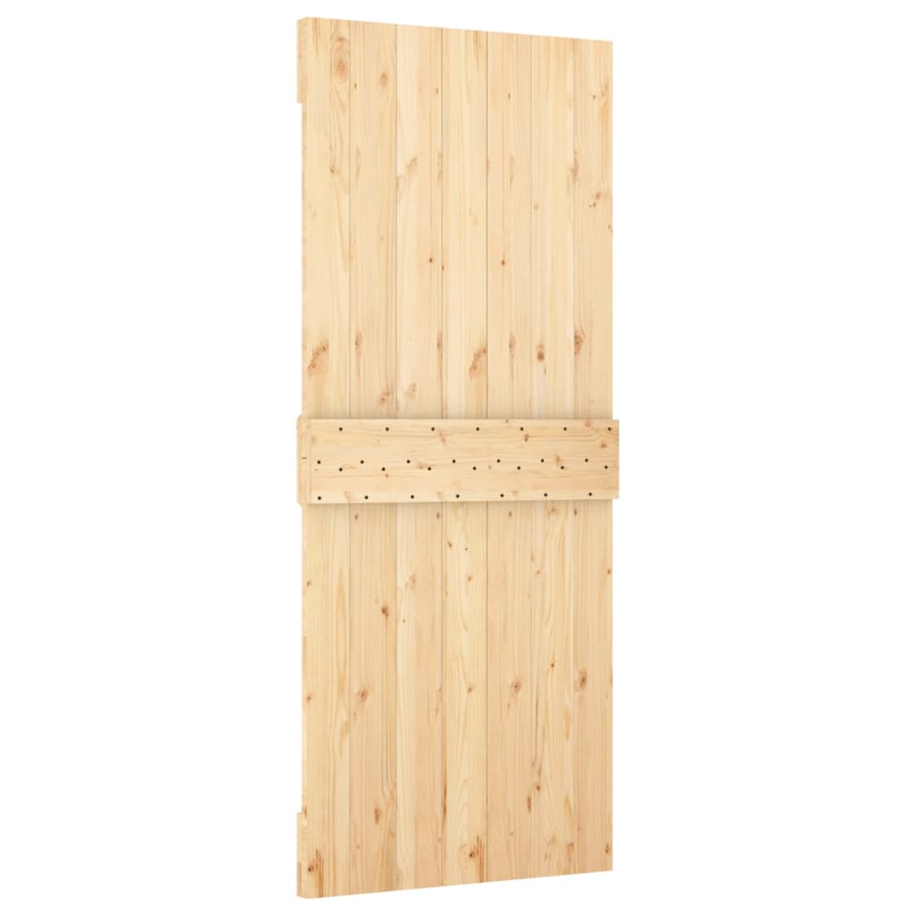 8721012080614_g_en_hd_2 vidaXL Sliding Door with Hardware Set 80x210 cm Solid Wood Pine - Image 4