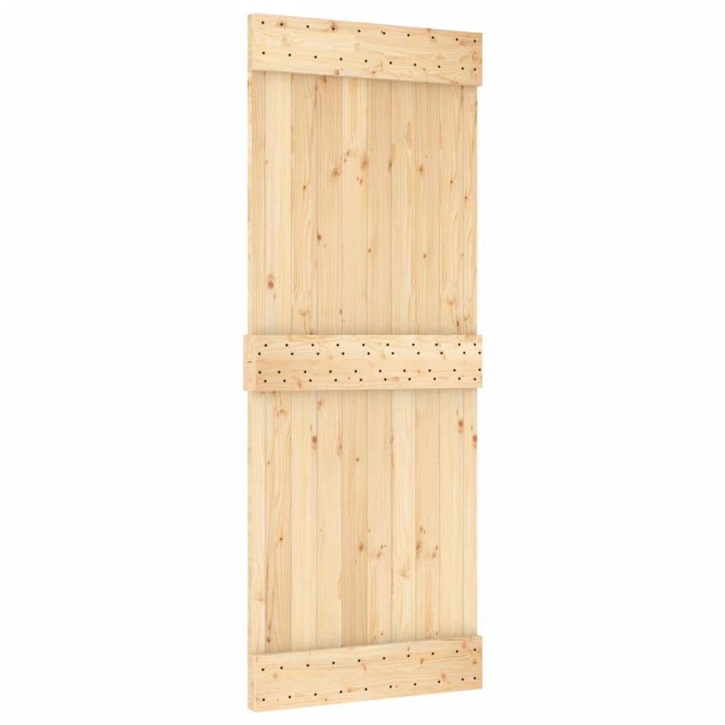 8721012080645_g_en_hd_1 vidaXL Sliding Door with Hardware Set 80x210 cm Solid Wood Pine - Image 3
