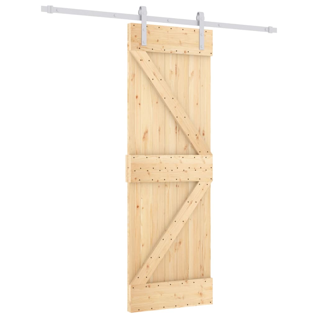 8721012080751_a_en_hd_1 vidaXL Sliding Door with Hardware Set 70x210 cm Solid Wood Pine - Image 2