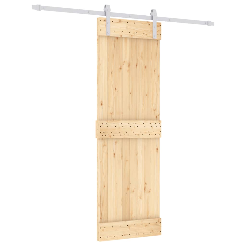 8721012080812_a_en_hd_1 vidaXL Sliding Door with Hardware Set 70x210 cm Solid Wood Pine - Image 2