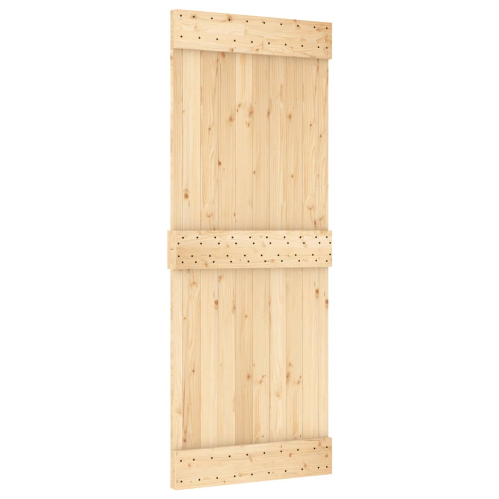 8721012080829_g_en_hd_1 vidaXL Sliding Door with Hardware Set 80x210 cm Solid Wood Pine - Image 3
