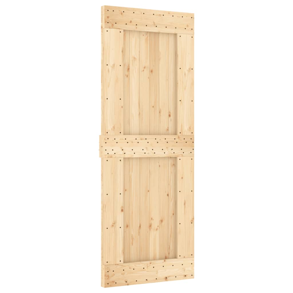 8721012080881_g_en_hd_1 vidaXL Sliding Door with Hardware Set 80x210 cm Solid Wood Pine - Image 3