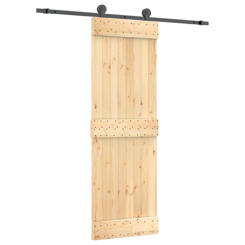 8721012081017_a_en_hd_1 vidaXL Sliding Door with Hardware Set 70x210 cm Solid Wood Pine - Image 2