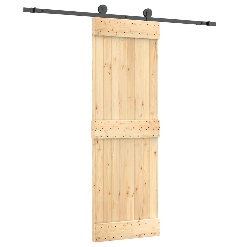 8721012081192_a_en_hd_1 vidaXL Sliding Door with Hardware Set 70x210 cm Solid Wood Pine - Image 2