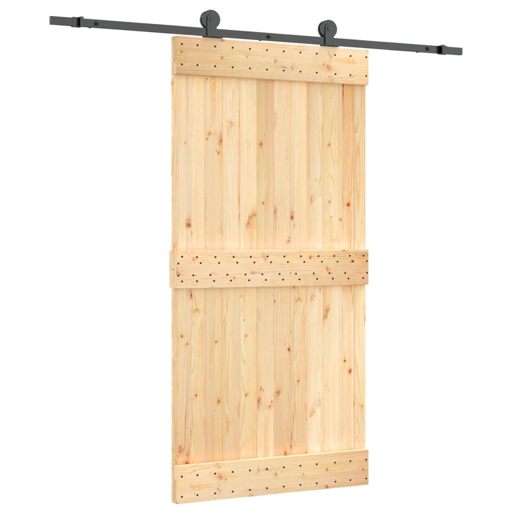 8721012081246_a_en_hd_1 vidaXL Sliding Door with Hardware Set 100x210 cm Solid Wood Pine - Image 2