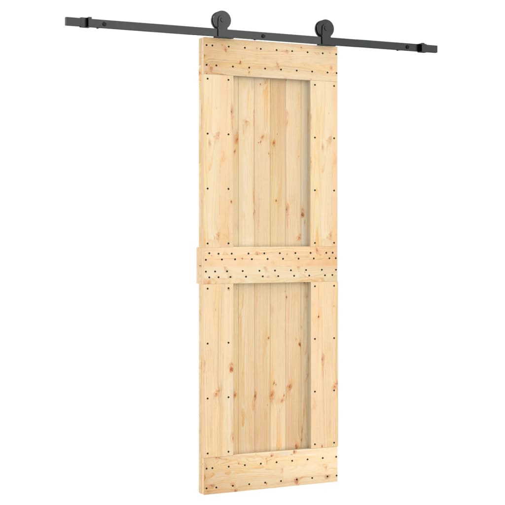8721012081253_a_en_hd_1 vidaXL Sliding Door with Hardware Set 70x210 cm Solid Wood Pine - Image 2