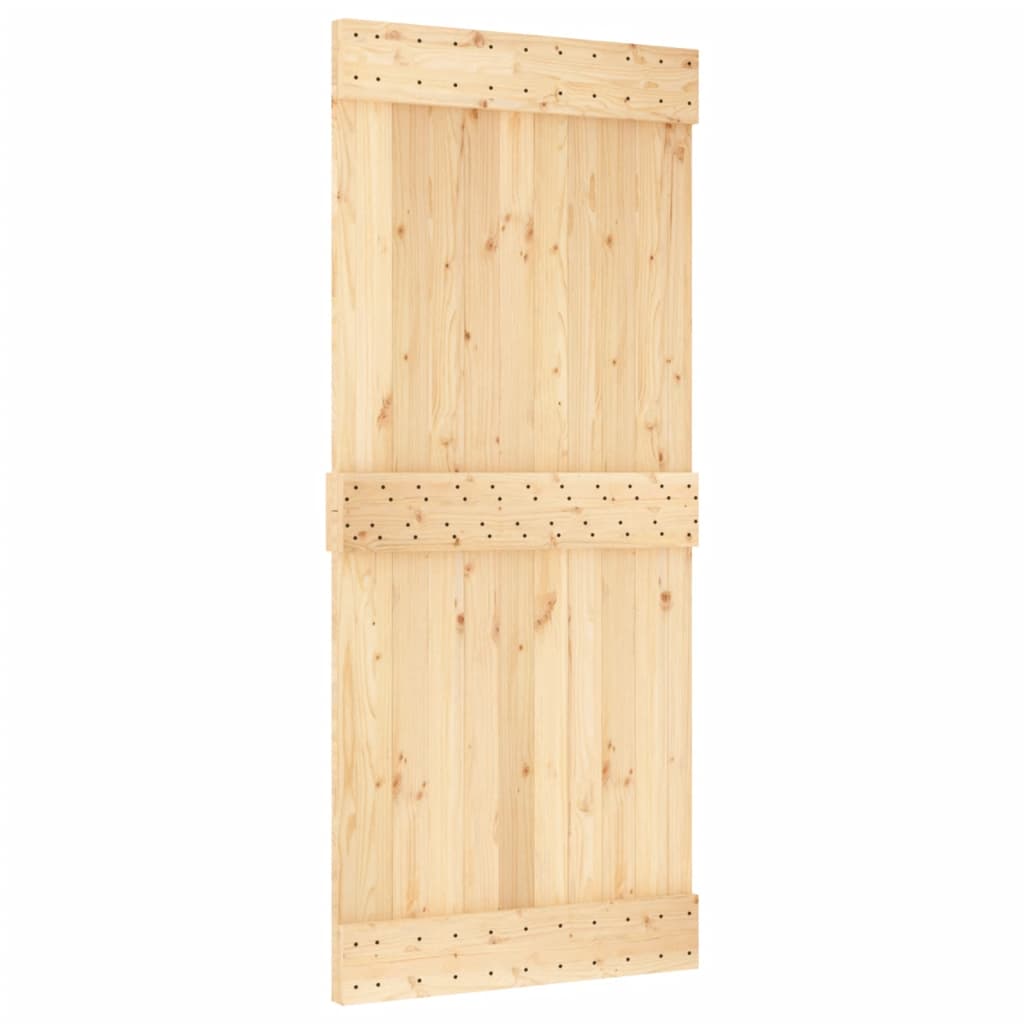 8721012081628_g_en_hd_1 vidaXL Sliding Door with Hardware Set 90x210 cm Solid Wood Pine - Image 3