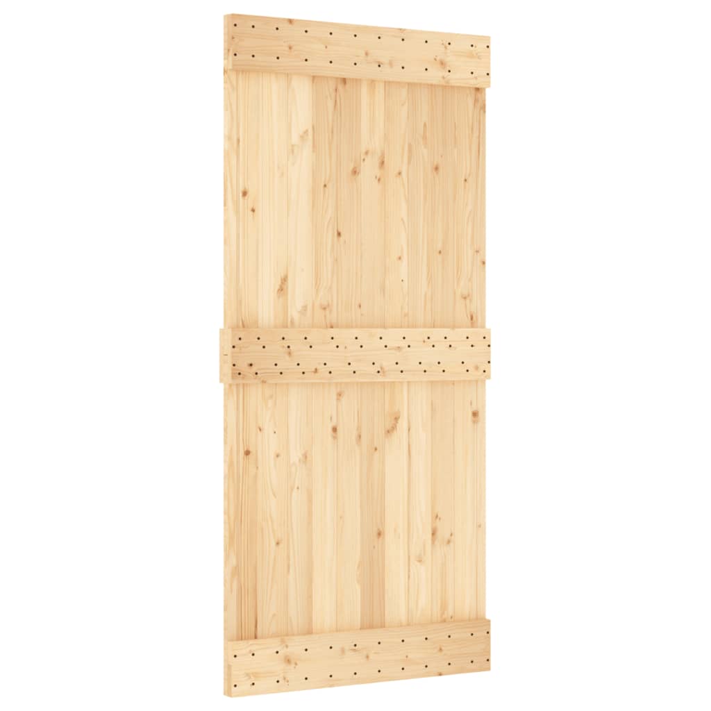 8721012081635_g_en_hd_1 vidaXL Sliding Door with Hardware Set 95x210 cm Solid Wood Pine - Image 3