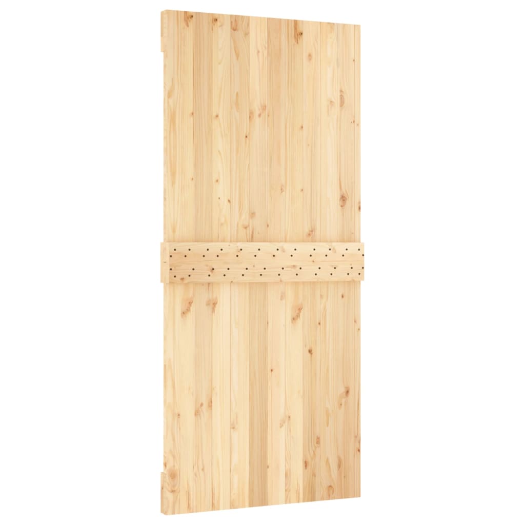 8721012081635_g_en_hd_3 vidaXL Sliding Door with Hardware Set 95x210 cm Solid Wood Pine - Image 5