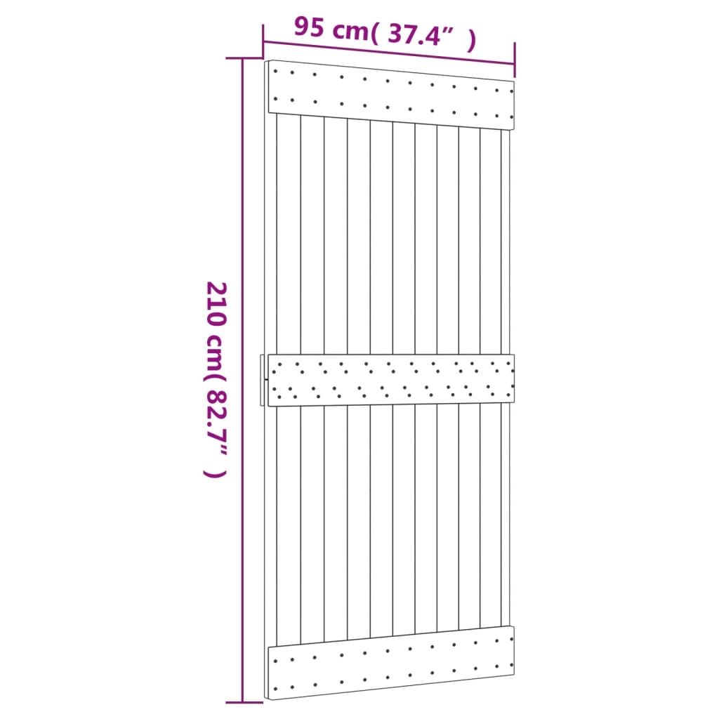 8721012081635_g_en_hd_9 vidaXL Sliding Door with Hardware Set 95x210 cm Solid Wood Pine - Image 11