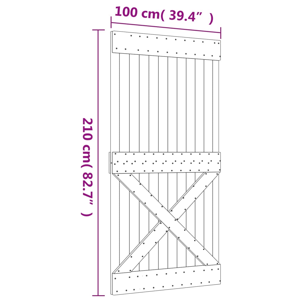 8721012081765_g_en_hd_9 vidaXL Sliding Door with Hardware Set 100x210 cm Solid Wood Pine - Image 11