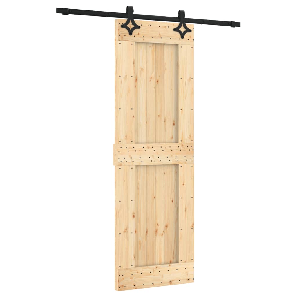 8721012081833_a_en_hd_1 vidaXL Sliding Door with Hardware Set 70x210 cm Solid Wood Pine - Image 2