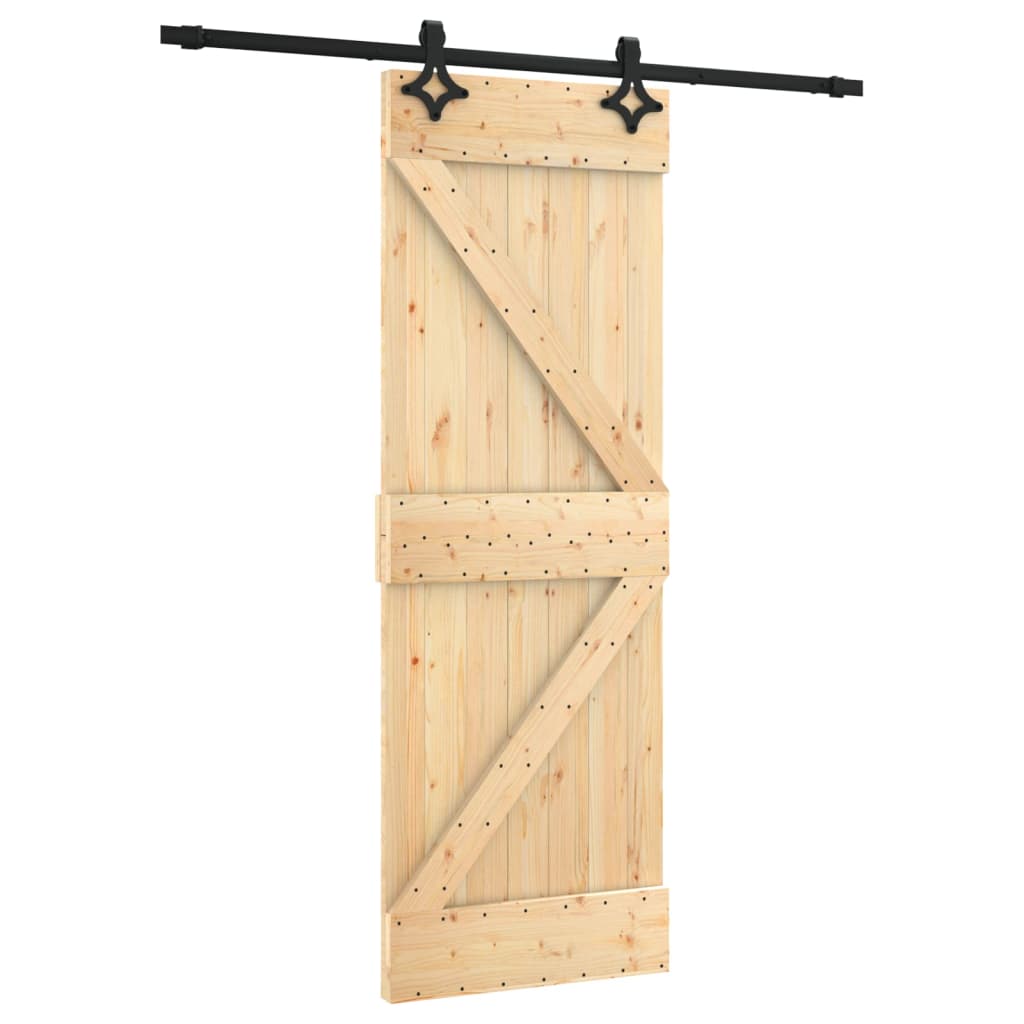 8721012081918_a_en_hd_1 vidaXL Sliding Door with Hardware Set 70x210 cm Solid Wood Pine - Image 2