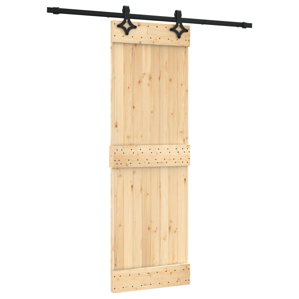 8721012081949_a_en_hd_1 vidaXL Sliding Door with Hardware Set 70x210 cm Solid Wood Pine - Image 2