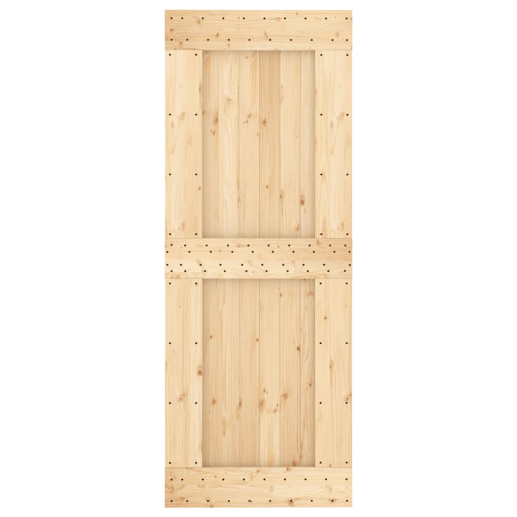 8721012082014_g_en_hd_2 vidaXL Sliding Door with Hardware Set 80x210 cm Solid Wood Pine - Image 4