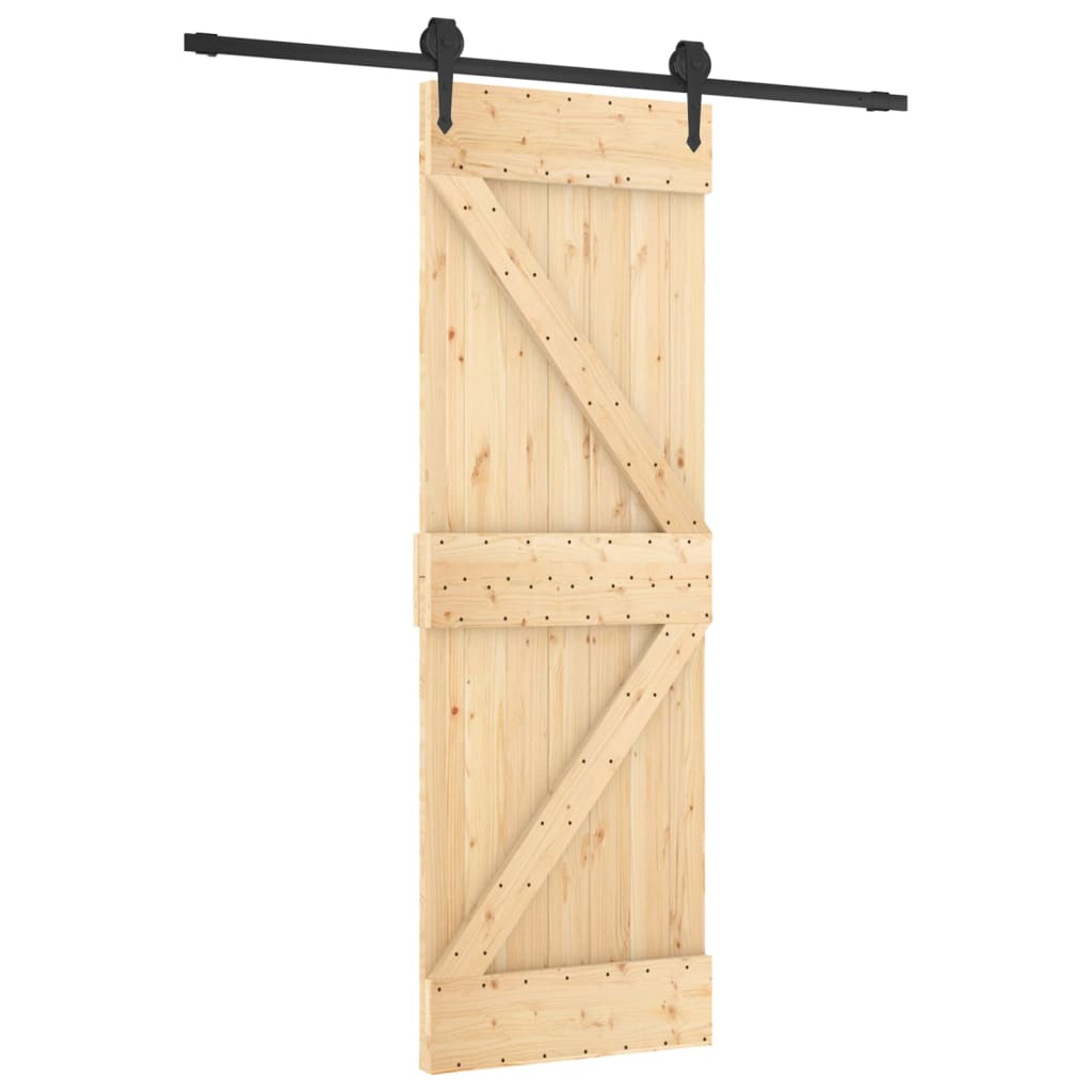 8721012082526_a_en_hd_1 vidaXL Sliding Door with Hardware Set 70x210 cm Solid Wood Pine - Image 2