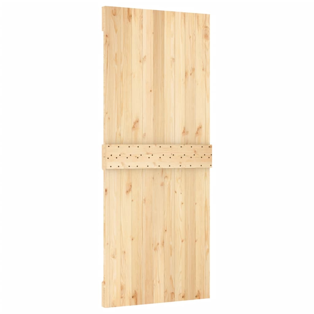 8721012082632_g_en_hd_3 vidaXL Sliding Door with Hardware Set 80x210 cm Solid Wood Pine - Image 5