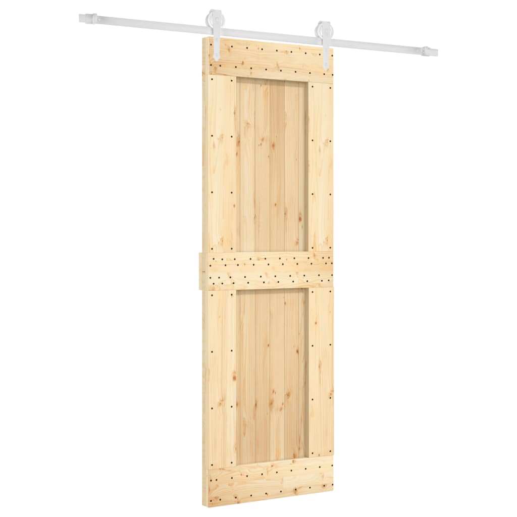 8721012083158_a_en_hd_1 vidaXL Sliding Door with Hardware Set 70x210 cm Solid Wood Pine - Image 2