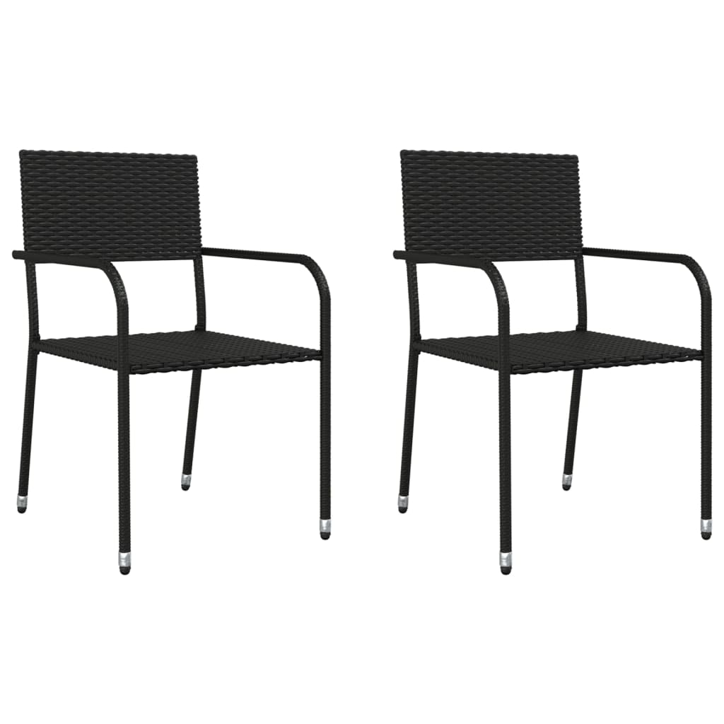 8721012085749_g_en_hd_1 vidaXL 3 Piece Garden Dining Set Black Poly Rattan and Steel - Image 3